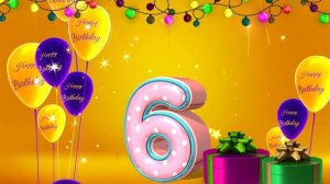 Футаж на День Рождения - 6 лет! С Днём Рождения, Футажи для Творчества