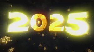 Золотой футаж 2025 с новым годом!