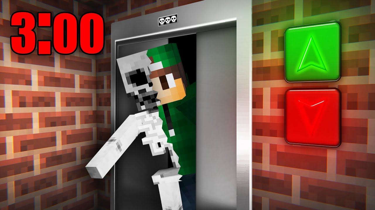 Я ПРОВЁЛ НОЧЬ В ЗАСТРЯВШЕМ ЛИФТЕ В МАЙНКРАФТ | Страшилка Minecraft