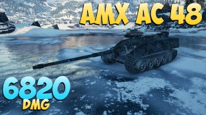 AMX AC 48 - 3 Фрагов 6.8K Урона - Линейный! - Мир Танков