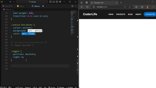 How To Create Responsive Navigation Bar Using HTML CSS & JS