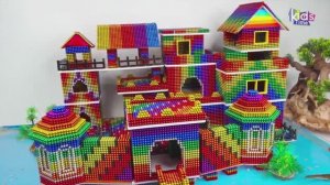 Магнитные шарики - Постройте Замок С Водяным Колесом И Прудом