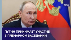 Путин принимает участие в пленарном заседании