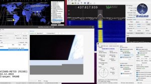 Приём фотографии с малого космического аппарата VIZARD-METEO (RS38S) 14 декабря 2024 года