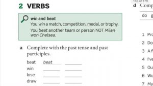 English File Intermediate Student’s book 3rd edition 5A Sport vocabulary bank 3.2 - 3.5