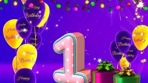 С Днём Рождения 1 год! Футаж С Днём Рождения! Happy Birthday