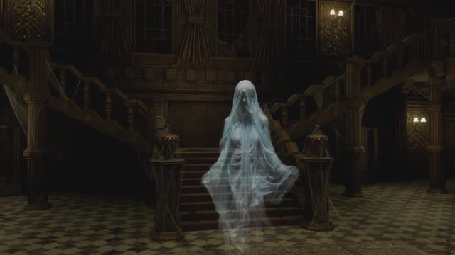 Virtual Haunted House Walkthrough, Halloween Ambience, Halloween Background, Midnight Manor II - You