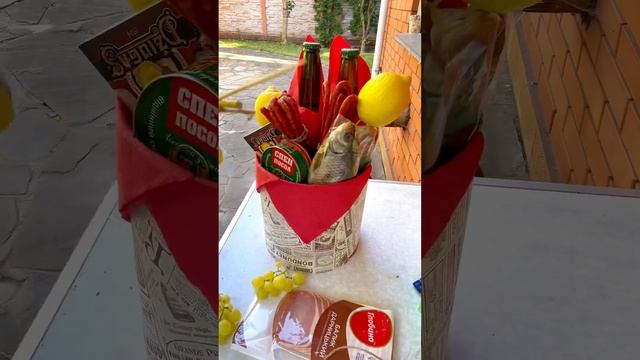 Мужской букет 💐 #творчество#творческийпроцесс #мужскойбукет