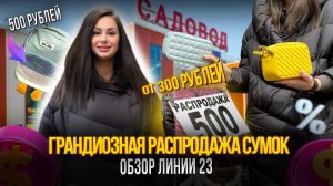 ГРАНДИОЗНАЯ РАСПРОДАЖА СУМОК ПО 500 РУБЛЕЙ✨ОБЗОР ЛИНИИ 23  Рынок Садовод Москва