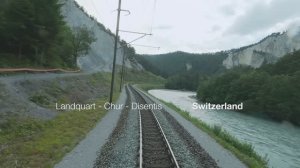 ★ Экскурсия на поезде Ландкварт - Кур - Дисентис, Швейцария! ★ 4K 60fps UHD ★