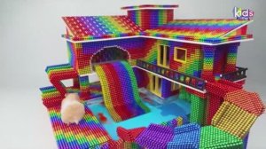 Магнитные шарики - Как построить Миниатюрный Домик С Бассейном для Питомца из Магнитных Шариков