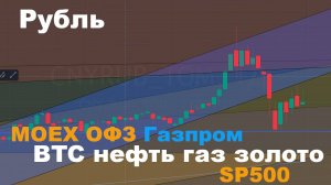 Прогноз курса рубля, Мосбиржа, ОФЗ, Газпром, нефть, газ, золото,  BTC, SP500