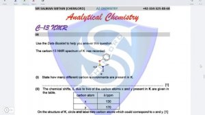 (GCE A2 Chemistry) - 9701 - Carbon 13 NMR