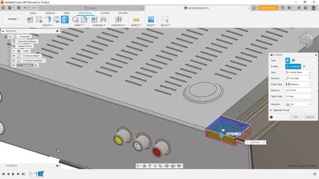Introduction to Fusion 360 Sheet Metal | Example 1 | Enclosure Design