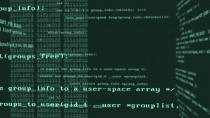 4к Screensaver of Computer programming code text Background