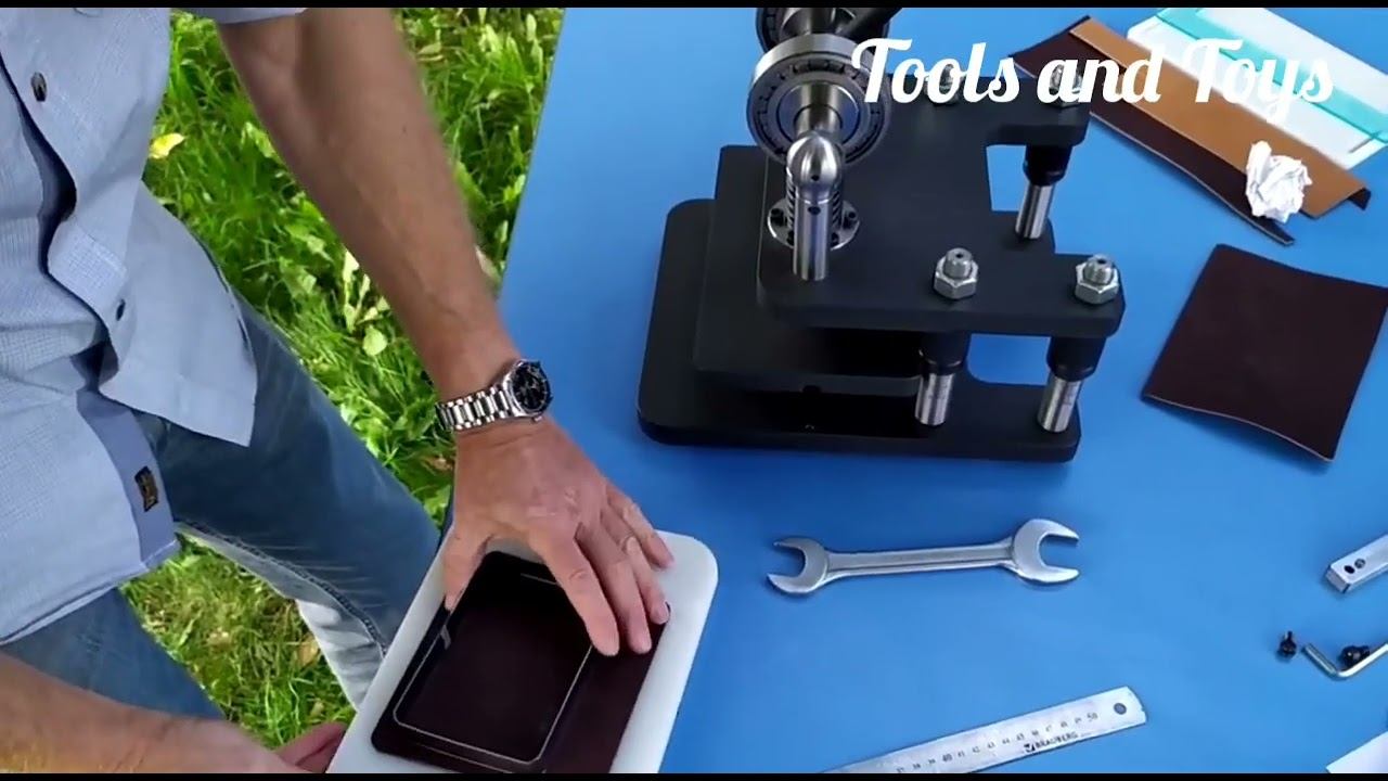 Пресс для кожи. Пресс для тиснения и вырубки кожи. Магазин "Tools and Toys for Craftsmen".