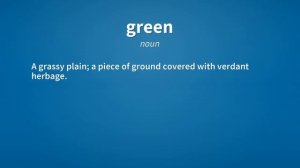 Green | Meaning of green