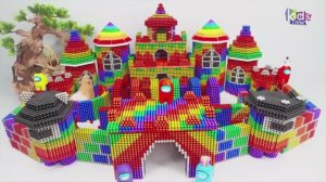 Магнитные шарики - Как построить Мега-Замок-Лабиринт Для Милого Хомячка