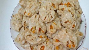 Манты с картофелем тыквой и луком