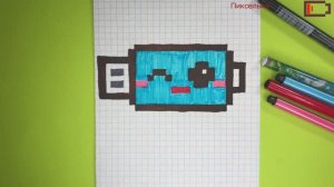 Канцелярия по Клеточкам - Как Рисовать Флэшку по Клеточкам #pixel