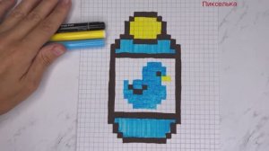 Как Нарисовать Шампунь по Клеточкам  Рисунки по Клеточкам