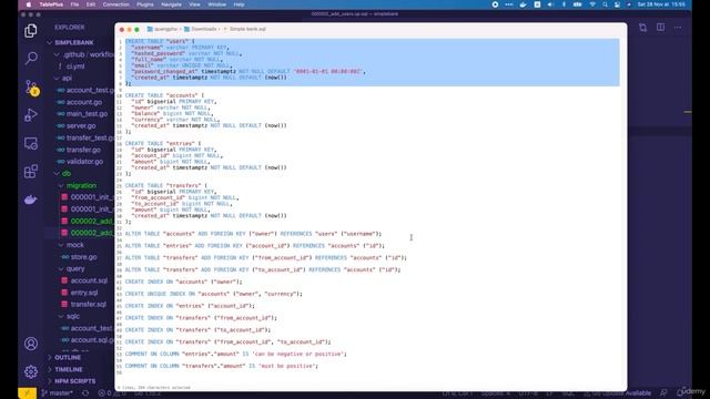 005 Добавление таблицы users с уникальными и внешними ключевыми ограничениями в PostgreSQL