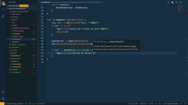 13 - Настройка нашего сервера gRPC (2160p с 30 кадрами в секунду)