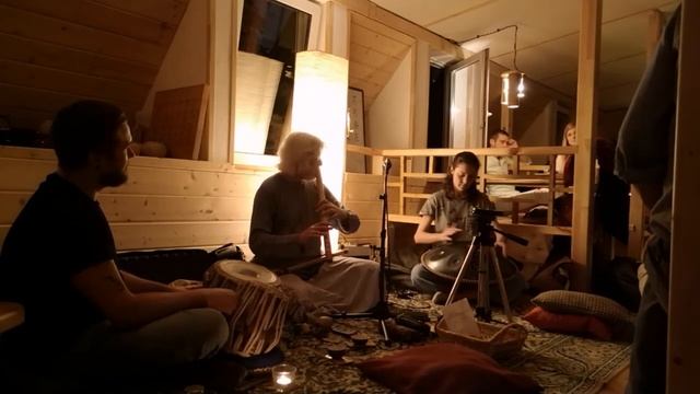 Ханг и Индийская флейта Бансури. Импровизация в чайной