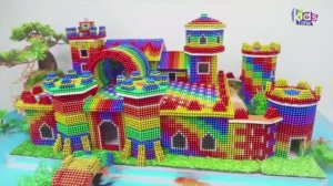 Магнитные шарики - Постройте Змеиный Замок С Прудом!