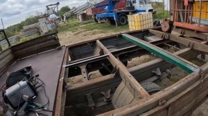 Замена пола в кузове манипулятора + работа катка.