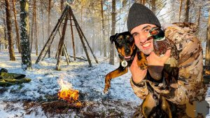 Строю огромную Хижину для выживания. Охота на фазана
