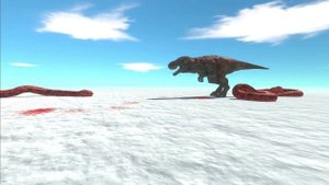 T-Rex vs Titanoboa - Titanoboa monster snake vs tyrannosaurus rex - ARBS