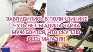 VLOG | ЗАБЛУДИЛИСЬ В ПОЛИКЛИНИКЕ | ЧУТЬ НЕ ОБГАДИЛА ЧАЙКА | МУЖ БОИТСЯ, ЧТО СКУПЛЮ ВЕСЬ МАГАЗИН
