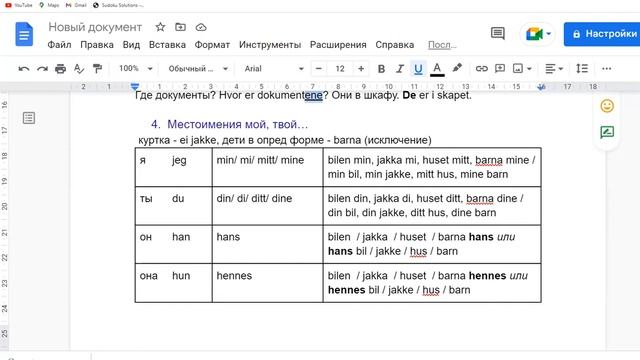 Урок 4 Норвежский язык Неодушевленные и притяжательные местоимения смотреть онлайн