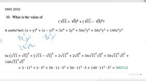 Sign Alternating Binomial Expansion helps evaluating (sqrt(11) + sqrt(5))^2 + (sqrt(11) - sqrt(5))^