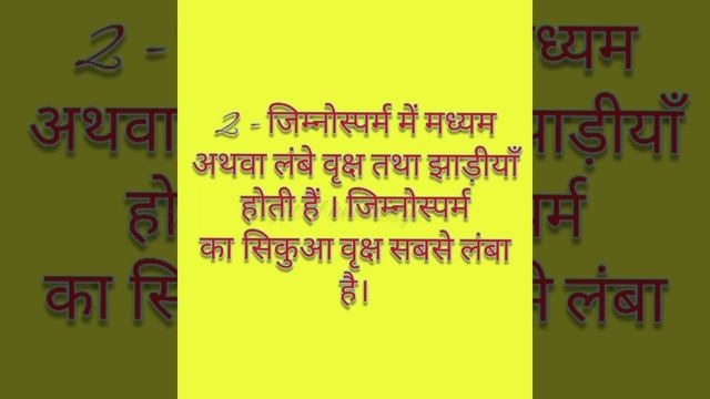 Gymnosperms जमनसपरम क परमख वशषतए