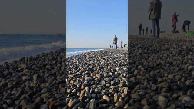 Рыбаки на Чёрном море 🌊 декабрь Сочи Сириус