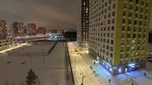 Ночная заснеженная Москва. / Snowy Moscow at night.