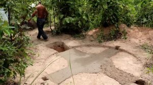 Кирпичный бассейн с подогревом:примитивные технологии