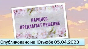 Нарцисс предлагает решение (05.04.2023)