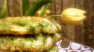 Оладьи из зеленого лука