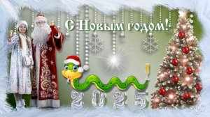 С Новым годом! С годом Змеи! Проект в ProShow Producer. Красивое поздравление.