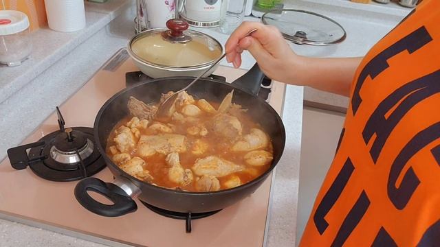 Тактори-ччим .Тушёная курица по-корейски в остро-сладком соусе.Вкуснятина 닭도리찜