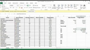 Cara Mencari Mean Median Modus dan Tata Letak di Ms. Excel