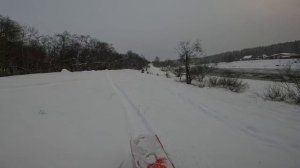 На сноубайке с квадрами