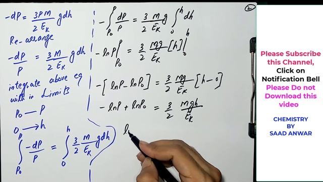 Derivation of Avogadro Number|Determination|Barometric Formula|Urdu\Hindi|YouTube|Saad