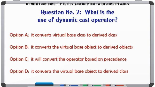 MCQ Questions C Plus Plus Language Interview Questions Operators with Answers