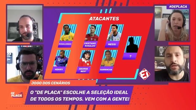 CR7, MESSI, MARADONA E PELÉ: A SELEÇÃO de TODOS os TEMPOS montada pelo DE PLACA! смотреть онлайн