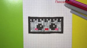 Back to school  Как Рисовать Кавайную линейку по клеточкам #канцелярия