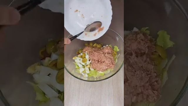 Рыбный салат с ТУНЦОМ. Быстро и вкусно 🥗 смотреть онлайн